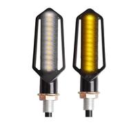 GPNPCFMFVK For Yam&aha Fz1 Fz8 Motorcycle Turn Signal Lights Motorbike Indicators Flowing Taillight Brake Light Daytime Running Lamp Turn Signal Indicator Light(White Amber 2pcs)