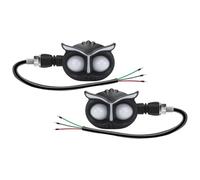 GPNPCFMFVK Turn Signal Lights 12V DRL Motorcycle Light RGB Owl-Style Indicator Dynamic Flashing Auxiliary Headlight Turn Signal Indicator Light(Black sell)