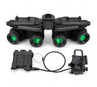 GPNVG-18 Model Set Green Lens Tactical NVG Display Prop with Mount | GPNVG-18 Style Quad-Lens NVG Display Prop Set with Mount Bracket, Connection Cable, and Battery Case Model
