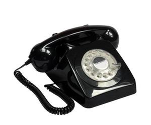 GPO 46RBLK 746 DESK PHONE ROTARY DIAL BLACK