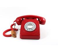 GPO Retro GPO746PBRD 746 Desktop Push Button Telephone - Red [New ] Red