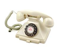 GPO Carrington Classic Retro Push-Button Phone with Pull-Out Tray, Traditional Bell RingTone, Ringer On/Off for Home, Office, Hotels- Ivory