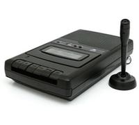 GPO CRS132 USB Cassette Recorder with Built-in/External Microphone Recording, USB Recording, Volume Control, Portable Tape Recorder with Built-In Speakers, Black