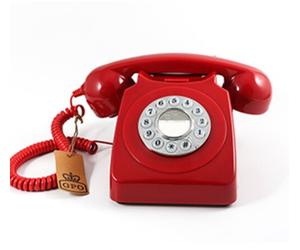 GPO Retro GPO746PBRD 746 Desktop Push Button Telephone - Red [New ] Red