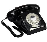 GPO Retro GPO746WIVR 746 Desktop Rotary Dial Telephone - Black [New ] Black