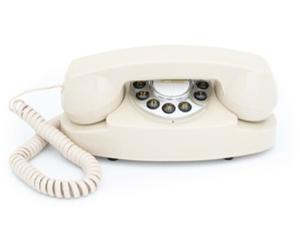 GPO Retro GPOAUDCR Audrey Bedside Push Button Telephone - Ivory [New ] Ivory