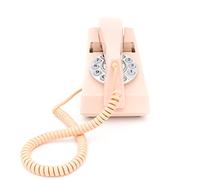 GPO Trim Phone, Push Button Retro Landline Corded Telephone, Authentic Bell Ring for Home, Hotels- (Carnation Pink)