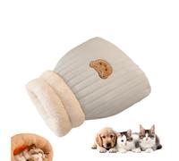 GPPYMX Winter Warming Cat Sleeping Bag，Soft Plush Sleeping Bag for Indoor Cats，Cozy Pet Nest for Cats and Dogs, Portable Calming Pet Nests，Cat Cave Bed Self Warming Bed, Pet Hideway (Large,B-Grey)