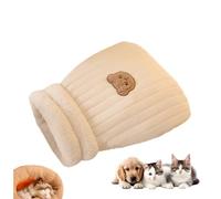 GPPYMX Winter Warming Cat Sleeping Bag，Soft Plush Sleeping Bag for Indoor Cats，Cozy Pet Nest for Cats and Dogs, Portable Calming Pet Nests，Cat Cave Bed Self Warming Bed, Pet Hideway (Medium,B-Beige)