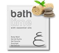 GPQ - Hotel Shower Gel and Shampoo Bath Time Line | Amenities & Toiletries | 400 Sachets x 8 g. Travel Size | Paraben Free w/Essential Oils | Miniatures for AirBnB, B&B, Holiday Let, Inn, Guest House