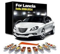 GPQAEVK 11Pcs LED Interior Vanity Mirror Light Kit, For Lancia Delta III 844 2008-2011 2012 2013 2014 Car Reading Bulbs