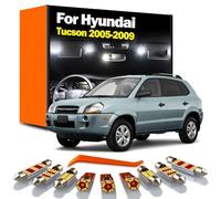 GPQAEVK 12Pcs Car Interior LED Light Kit, For Tucson 2005 2006 2007 2008 2009 Map Reading Luggage Dome License Plate Bulbs