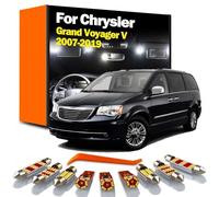 GPQAEVK 12Pcs Interior LED Roof Map Trunk Light Kit, For Chrysler Grand Voyager V 2007-2014 2015 2016 2017 2018 2019 Car Bulb
