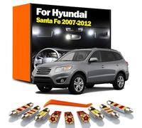 GPQAEVK 13Pcs Car Led Interior Map Reading Trunk Dome License Plate Light Kit, For Santa Fe 2007 2008 2009 2010 2011 2012
