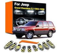 GPQAEVK 14Pcs LED Bulb Interior Dome Map Trunk Vanity Mirror Light Kit, For Jeep Grand Cherokee ZJ 1993 1994 1995 1996 1997 1998