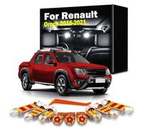 GPQAEVK 9Pcs LED Interior Map Dome Reading Light Kit, For Renault Oroch 2016 2017 2018 2019 2020 2021 Car Trunk Number Plate Bulb