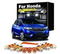 GPQAEVK Auto LED Interior Light Kit, For Honda Fit 2007-2019 Car Bulbs Dome Map Reading Trunk License Plate Lamp