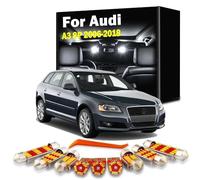 GPQAEVK Car Indoor Bulbs LED Interior Light Kit, For 2006 2007-2018 Audi A3 8P Map Dome Trunk Glove Box Number Plate Lamp