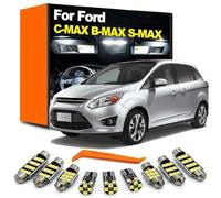 GPQAEVK LED Bulb Sun Visor Dome Map Reading Light, LED Interior Light Kit For Ford S-Max C-Max B-Max Smax Cmax Bmax Car Accessories