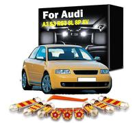 GPQAEVK LED Interior Map Dome Vanity Mirror Trunk Glove Box Footwells Door Light Kit, For Audi A3 S3 RS3 8L 8P 8V Car Bulbs