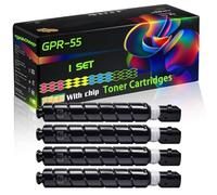 GPR-55 C-EXV51 Compatible for Canon Toner Cartridges with Chip iR ADVANCE DX 6000i MFP DX C5740i DX Printers (4-Pack BK/C/M/Y)