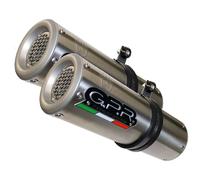 Gpr Exclusive M3 Inox Dual Vfr 800 V-tec 02-13 Homologated Slip On Muffler Silver Homologated