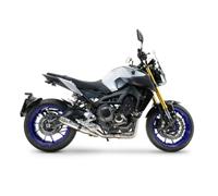 GPR Exhaust Compatible with Yamaha MT-09 2017-2020, Deeptone Inox, Racing Full System Exhaust, including Removable DB Killer
