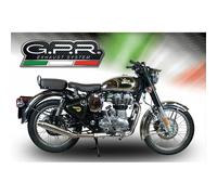 Gpr Exhaust Systems Deeptone Inox Royal Enfield Continental Gt 535 2014-2016 Round Not Homologated Slip On Muffler Silver Not Homologated