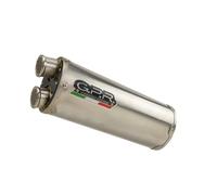 GPR Exhaust Compatible with Benelli TRK 702 2023-2024, Dual Inox, Homologated legal Slip-On Exhaust including Removable DB Killer and Link Pipe