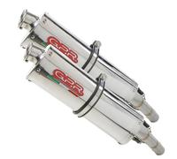 Gpr Exhaust Systems Trioval High Level Double Honda Vtr 1000 F Firestorm 97-07 Homologated Muffler Silver Homologated