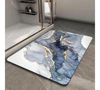 GPRXIOM Bath Mats for Bathroom Non Slip, Diatomaceous Earth Bath Mat, Thin Bathroom Rugs Fit Under Door, Quick Dry Water Absorbent Bathroom Mat in Front of Bathtub(60 x 90cm)