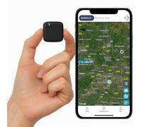 GPS Asset Tracker 4G iOS & Android Compatible- Real-Time Tracking Device, SIM Card Included, No Subscription Free App, GPS Locator for Vehicles, Equipment, Livestock & Large Pets & Animals - Black