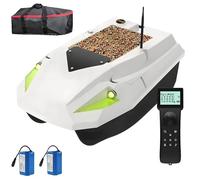 GPS Bait Boat for Carp Fishing with 100-Point Positioning, 500M Remote Control, Bait Release, Trolling Hook, Dual 15600mAh Batteries, Night Fishing Lights