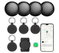 GPS Car Tracker for Apple iOS, No Subscription Magnetic Vehicles Hidden Locator No Monthly Fee, Smart Cars Tag Air No Fees for Wallet Keys Backpack, Family Trackers for Kids Dog (4 Pack)