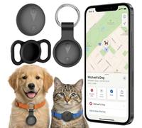 GPS Cat Dog Tracker Collar, No Monthly Fee, Compatible with iOS and Android, Real-Time Tracking Tracker Collar, Cat Tracker Collar, Long Life Battery with Waterproof Animal Tracer, Black