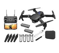 GPS Drone E88 Pro for Adults 4K Pro Dual Camera Foldable Live Video Drone RC Quadcopter Aircrafts with 2Battery Black Safety Products