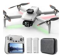 GPS Drone with 4.3'' HD Built-in Screen, 4K Camera for Adults Beginners, No Phone or App Needed, 32 Mins Flight Time, GPS Auto Return, Optical Flow, Foldable Drone with 2 Batteries & Carrying Case