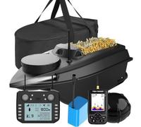 GPS Fishing Bait Boat, RC Bait Boat with Wireless Double Motor, 3 kg, Automatic Feed Return, Remote Control, 800 m Distance, Fishing Nest Boat with Fish Finder, 12 V Feeding Boat