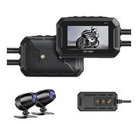 GPS Motorcycle Dash Cam, 30fps 3Inch DVR Driving Recorder, Dual 1080P HD Camera, IP67 Waterproof, G-Sensor, Loop Recording, EIS Anti Shake，WiFi APP Real-Time Viewing