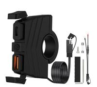 GPS Navigation Bracket 48W Phone Charger Motorcycle Handlebar Quick Charging Socket Waterproof USB Power Adapter For GPS Navigation Motorcycle GPS Bracket(48W PD QC3.0)