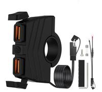 GPS Navigation Bracket 48W Phone Charger Motorcycle Handlebar Quick Charging Socket Waterproof USB Power Adapter For GPS Navigation Motorcycle GPS Bracket(36W Dual QC3.0)