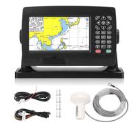 GPS Navigation for Boat, GPS Chart Plotter Satellite Navigator Transponder with GNSS Antenna Dual Map System IPX6 for Marine Boat