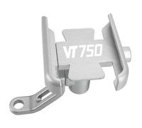 GPS Navigation Motorcycle Navigation Holder For VT 750 AERO/SPIRIT/CDCD2ACE/S/RS/PHANTOM/SHADOW/CACE Handlebar Mobile Phone Bracket Handlebar Bracket(Silver1,M)