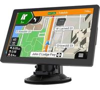 GPS Navigator for Car Truck RV - 9'' HD Touchscreen, Latest 2025 Map with Custom Truck Routing, Lane Guidance, Turn-by-Turn Voice Directions, Speed & Red Light Alerts, Free Lifetime Updates