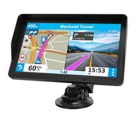 GPS Navigator for Car Truck RV, 9 inch Touch Screen Latest 2025 Map, Real Voice Spoken Turn-by-Turn Direction Reminding Navigation System for Cars, Vehicle GPS with Speed and Red Light Warning