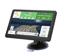 GPS Navigator for Car Truck RV, Latest 2025 Map 7-inch Touchscreen Car GPS Navigation, Real-time Voice Steering with Speed and red Light warnings/Custom Truck Routing, Free Lifetime map Updates