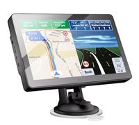 GPS Navigator for Car Truck RV, Latest 2025 Map, 9 inch Touch Screen Real Voice Spoken Turn-by-Turn Direction Reminding Navigation System for Cars, Vehicle GPS with Speed and Red Light Warning