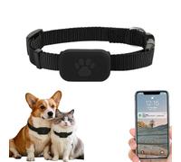 GPS Pet Necklace,GPS Tracker for Cats Without Subscription, IP67 Waterproof,Long Durable Battery,iOS/Android Compatible, Global Tracking Device For All Cats Dogs And All Collars (Black)