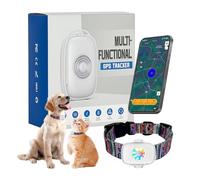 GPS Pet Tracker Mini Collar for Dogs and Cats, Real-Time Location Tracking, Virtual Fence Alert, Quick Find Button, Includes 360-Day 4G SIM Data Plan