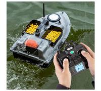 GPS Remote Control Bait Boat for Fishing, Features 3 Hoppers and Dual-Color Night Lights, Offers Constant Speed Cruise and One Click Return Functionality